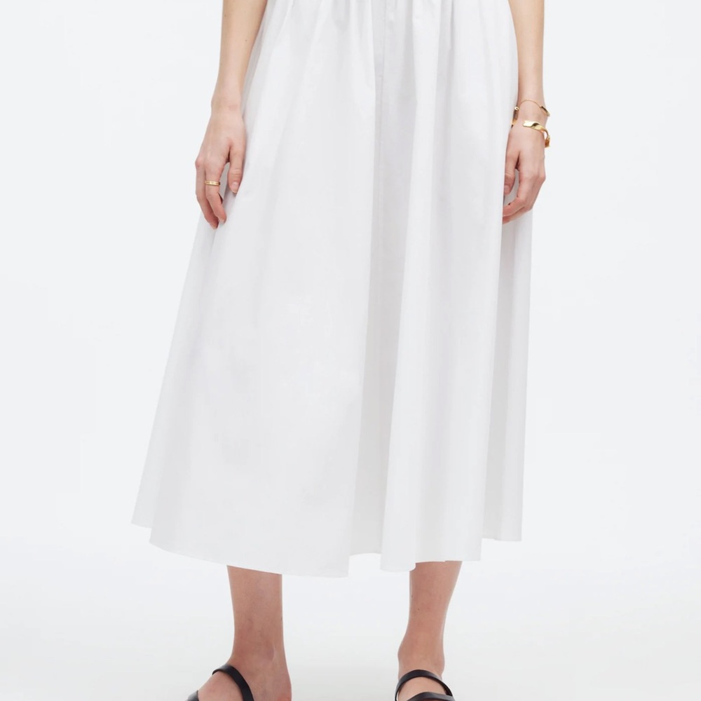Madewell Pull-On Paperbag Midi Skirt - Picture 3 of 7